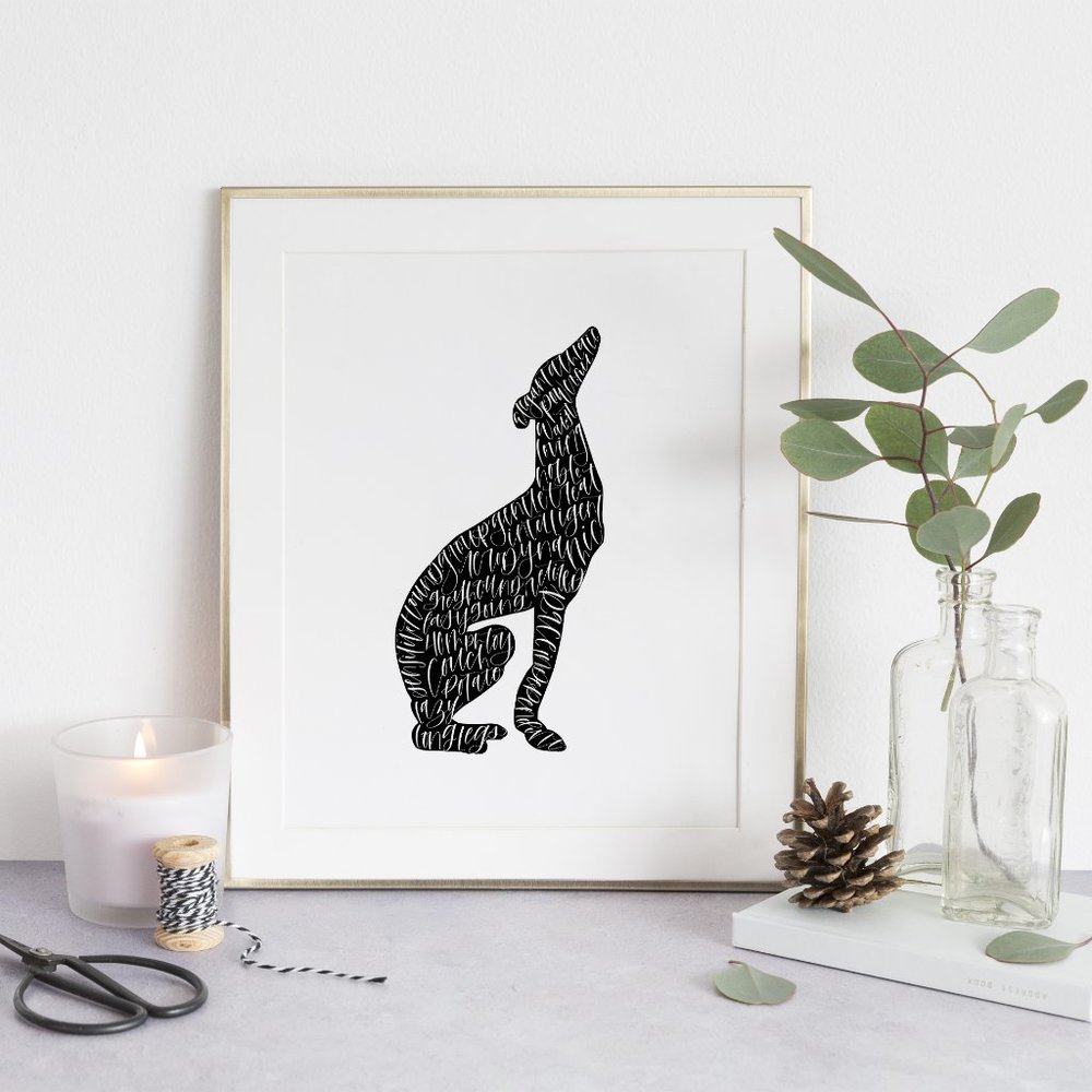 Greyhound Breed Word Art